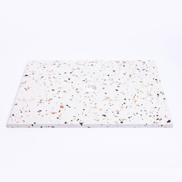 Adema Tops Topblad - 60.5x1.8x46cm - 1 afvoer - 1 kraangat - Terrazzo ACTIEPRIJS - OUTLET UDEN SW915228