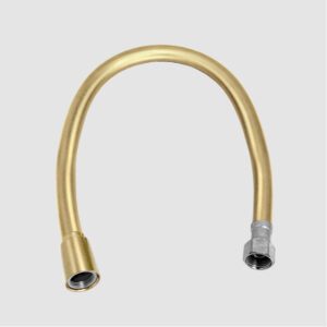 Clou Aansluitslang 40cm pvc2x binnendr. 3/8" goud geborst.PVD CL/06.56012.82