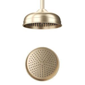 Crosswater Belgravia Hoofddouche - rond - 20cm - easy clean - geborsteld messing (goud) FH08F_EC