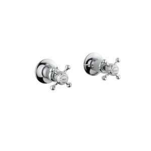 Crosswater Belgravia Stopkranen - inbouw - koud /warm - kruisgreep - chroom BL350WC