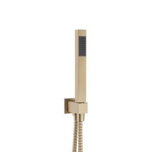 Crosswater Square Designer handdoucheset - vierkant - geborsteld messing (goud) SK962F