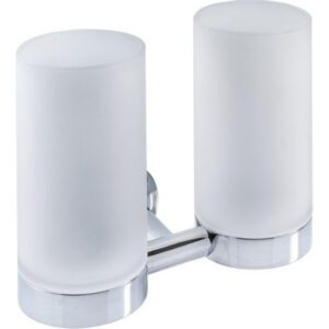 Duravit Starck T Tandenborstelhouder - dubbel - matglas - chroom 0099481000