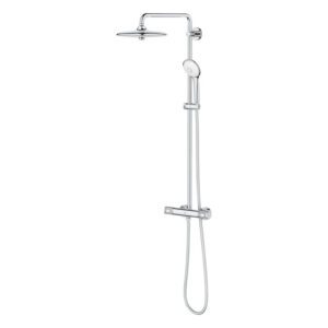 GROHE Euphoria Regendoucheset Opbouw- (lichte beschadiging thermostaat)hoofddouche 26cm - massage handdouche rond - watersaving - thermostatisch - chroom OUTLETSTORE 27615002