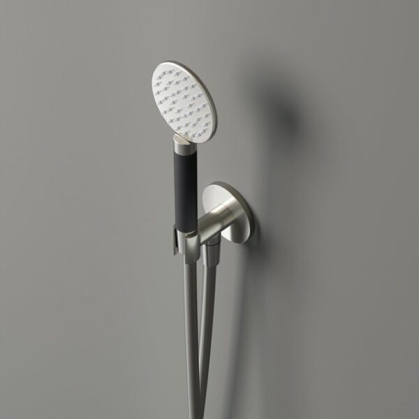 Hotbath Cobber M442 ronde handdouche met wandsteun en uitlaat en doucheslang 150cm Verouderd ijzer M442AI