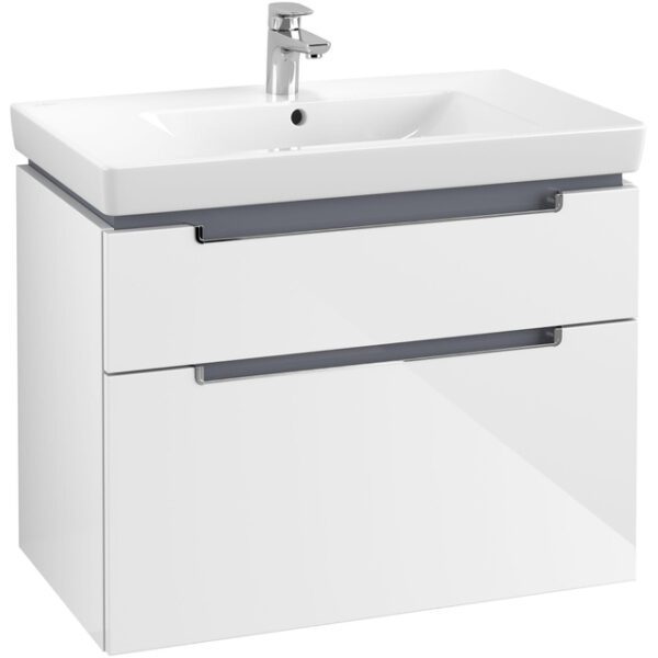 Villeroy & Boch Subway 2.0 wastafelonderkast 78.7x59x44.9cm glossy white A91410DH