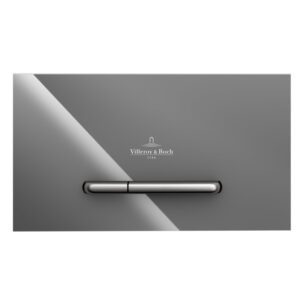 Villeroy & Boch Viconnect bedieningsplaat M300 DF frontbediend 25.3x14.5cm glas grijs/RVS 922160RA