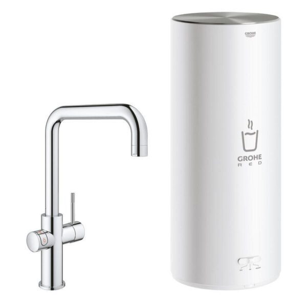 GROHE Red Keukenkraan - hoog - 3 in 1 - u uitloop - l size boiler - chroom 30144001