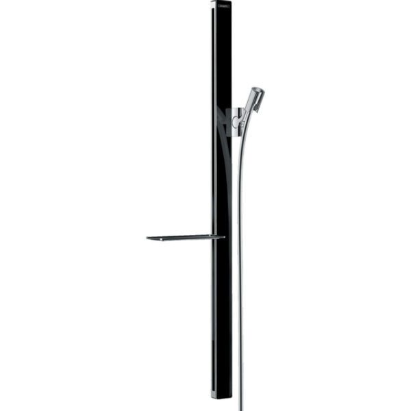 Hansgrohe Unica`E glijstang m. Isiflex`B doucheslang 160cm en casetta`E zeepschaal 90cm zwart/chroom 27640600