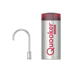 Quooker Nordic Round kokendwaterkraan - draaibare uitloop - Combi reservoir - Warm / kokend water - Chroom 22NRCHR