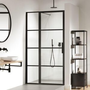 Sealskin Soho 2-delige deur linker versie 120x210cm zwart-helder glas CKB171206195100